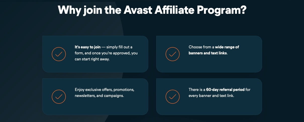 Avast Affiliate Program terms