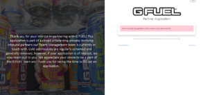 G Fuel Affiliate Program