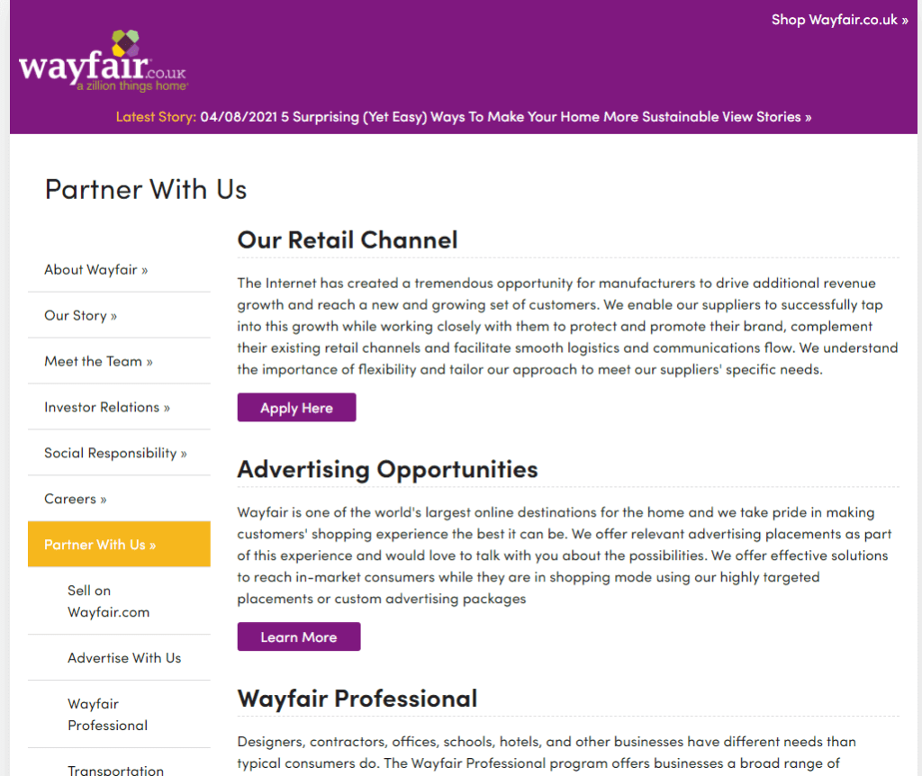 wayfair affiliate program 