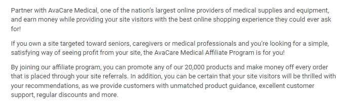 AvaCare Medical Affiliate Program Info