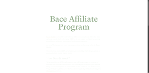 BaceHealth Affiliate Program Affiliate Program Website