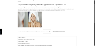 Exposed Skincare Affiliate Program Affiliate Program Website