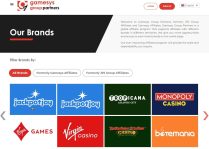 Gamesys Group Partners Webpage