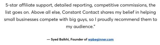 Constant Contact affiliate program - review