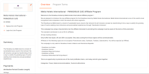 Melia Affiliate Program Information