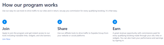 Expedia Affiliate Program steps