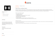 Under Armour Affiliate Program Home