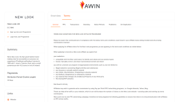 New Affiliate Program Terms