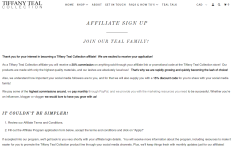 Tiffany Teal Collection Affiliate Program Overview
