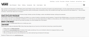 Van Affiliate Program Details