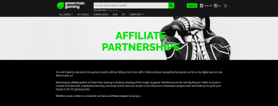 Green Man Gaming Affiliate Program Home Page