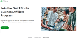QuickBooks Affiliate Program Homepage