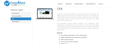 ForexMart Affiliate Program Homepage