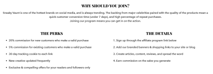 SneakyVaunt Affiliate Program