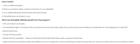 Rachel Silk Affiliate Program