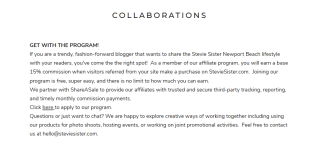 Stevie Sister Affiliate Program