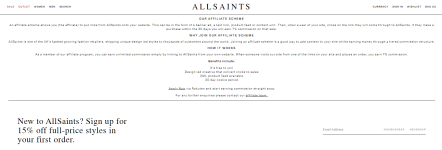 AllSaints Affiliate Program